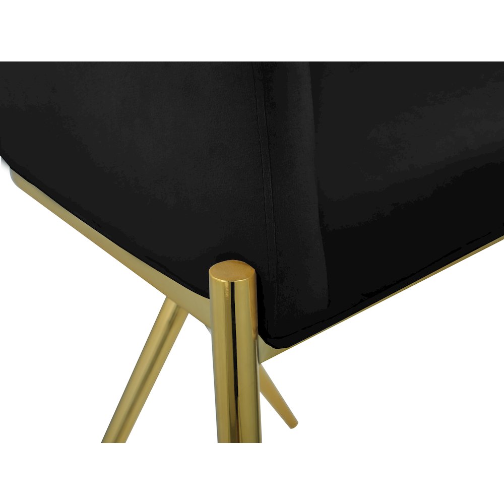 Xavier Black Velvet Counter Stool. Picture 5