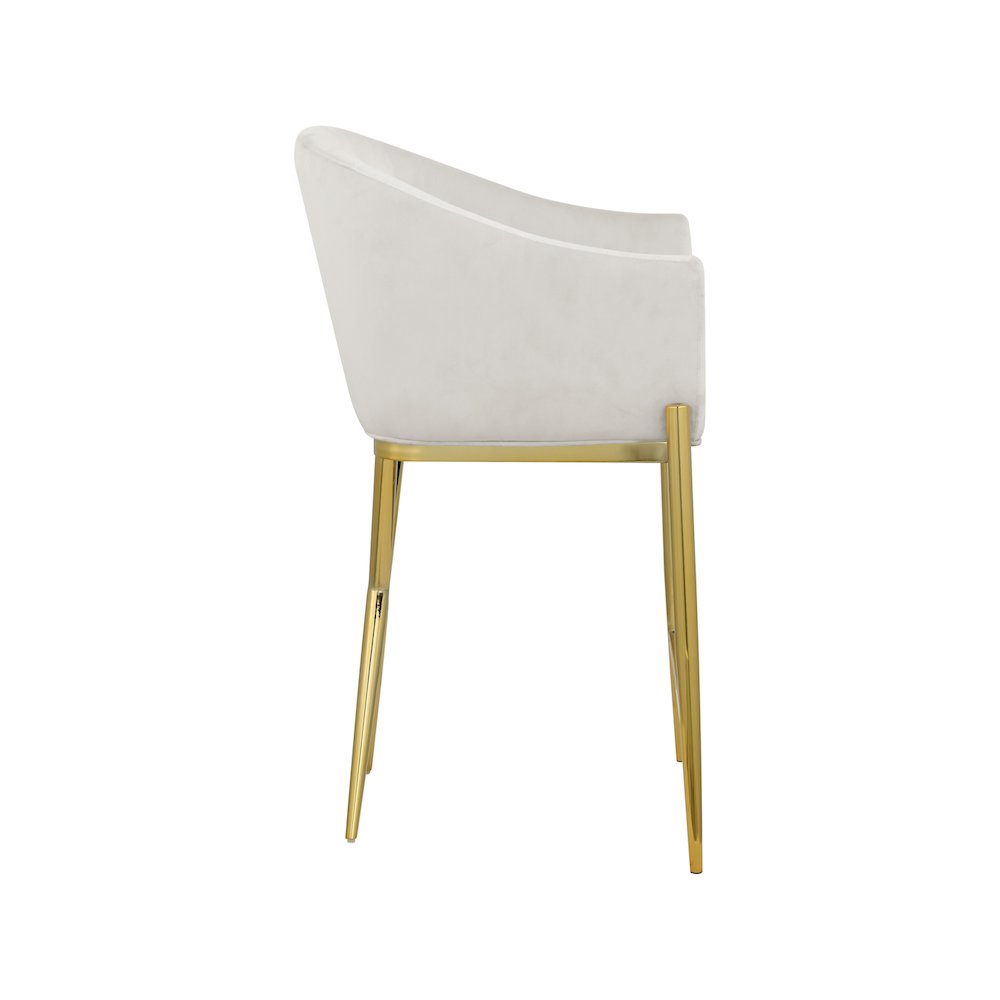 Xavier Cream Velvet Counter Stool. Picture 4