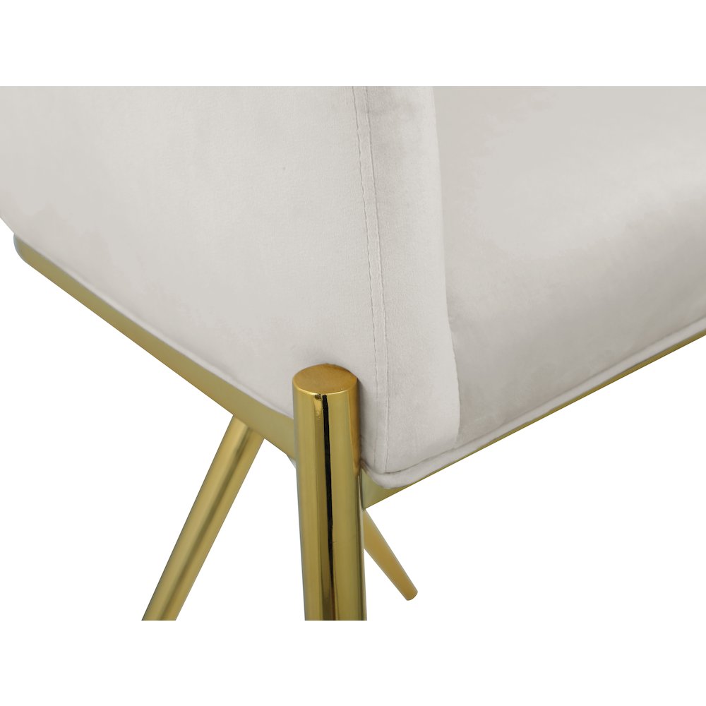 Xavier Cream Velvet Counter Stool. Picture 5