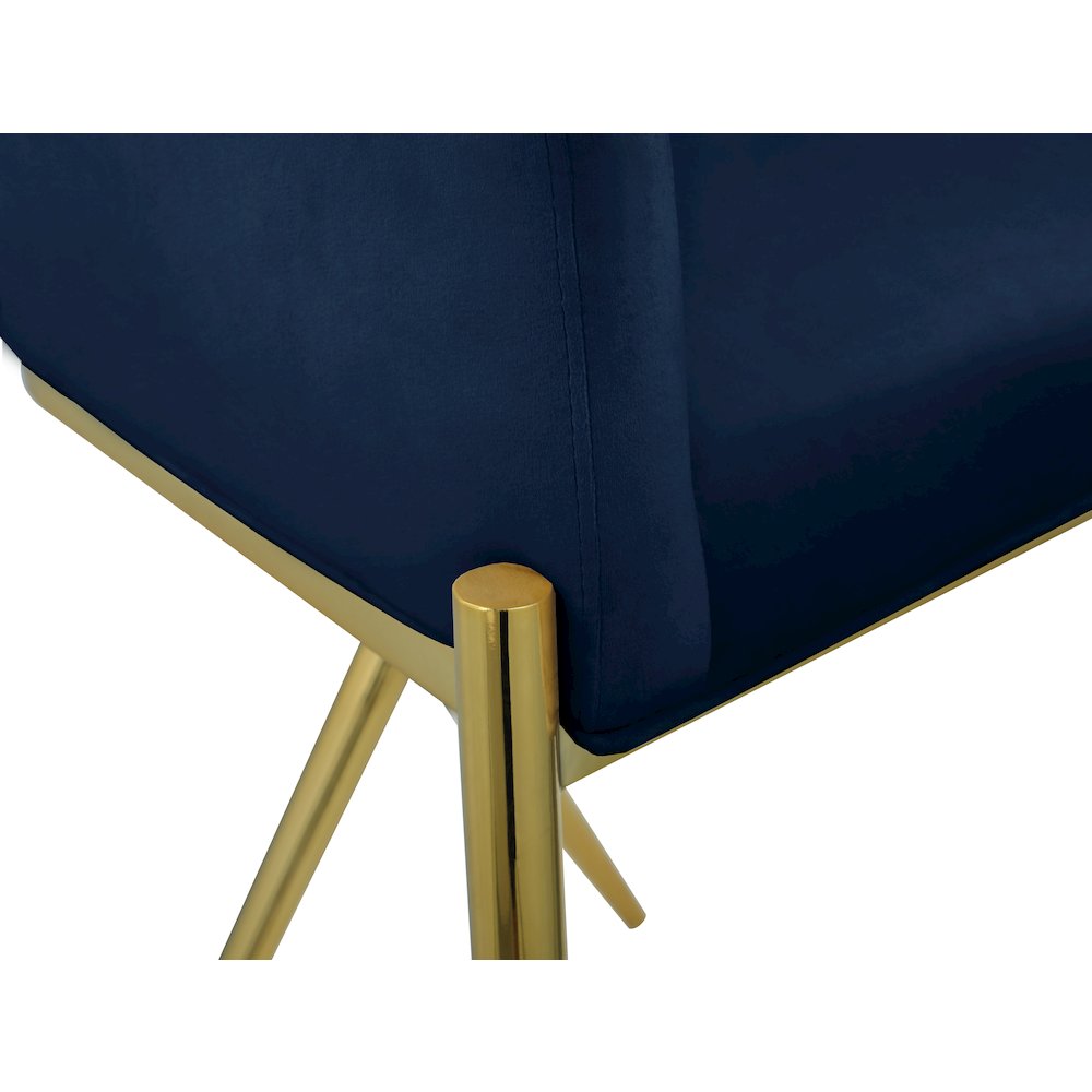 Xavier Navy Velvet Counter Stool. Picture 5