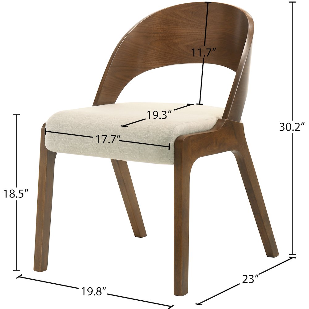 Woodson Beige Linen Textured Fabric Dining Chair, Set of 2. Picture 6