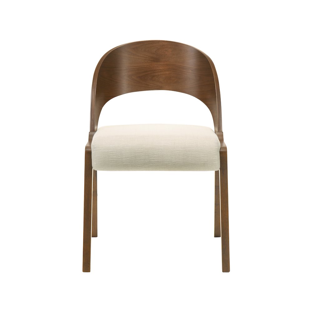 Woodson Beige Linen Textured Fabric Dining Chair, Set of 2. Picture 3