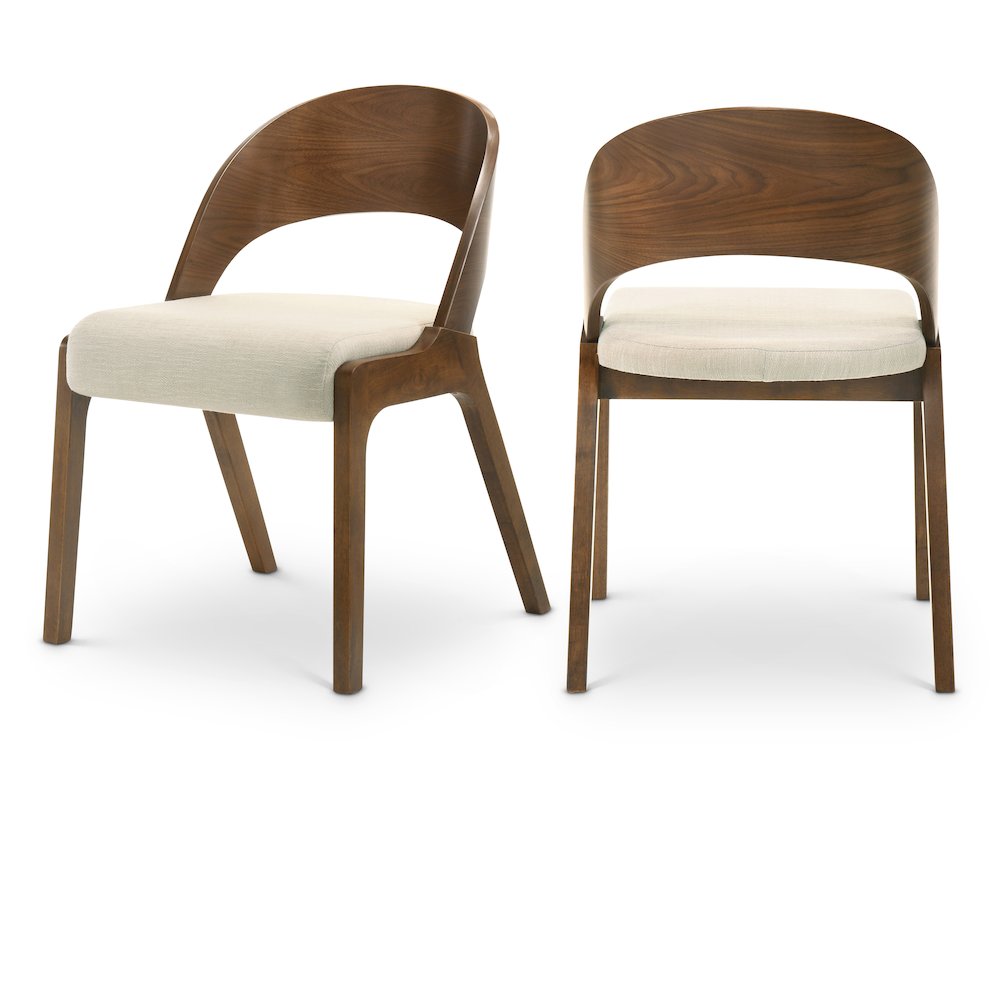 Woodson Beige Linen Textured Fabric Dining Chair, Set of 2. Picture 1