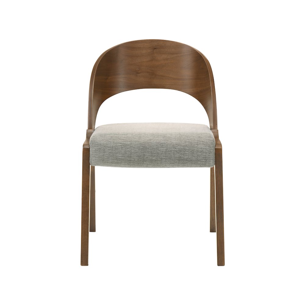 Woodson Grey Linen Textured Fabric Dining Chair, Set of 2. Picture 3