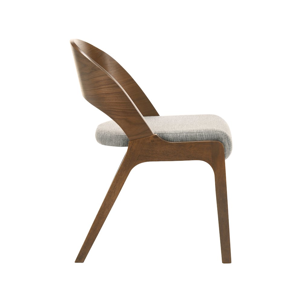 Woodson Grey Linen Textured Fabric Dining Chair, Set of 2. Picture 4