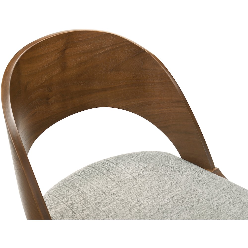 Woodson Grey Linen Textured Fabric Dining Chair, Set of 2. Picture 5