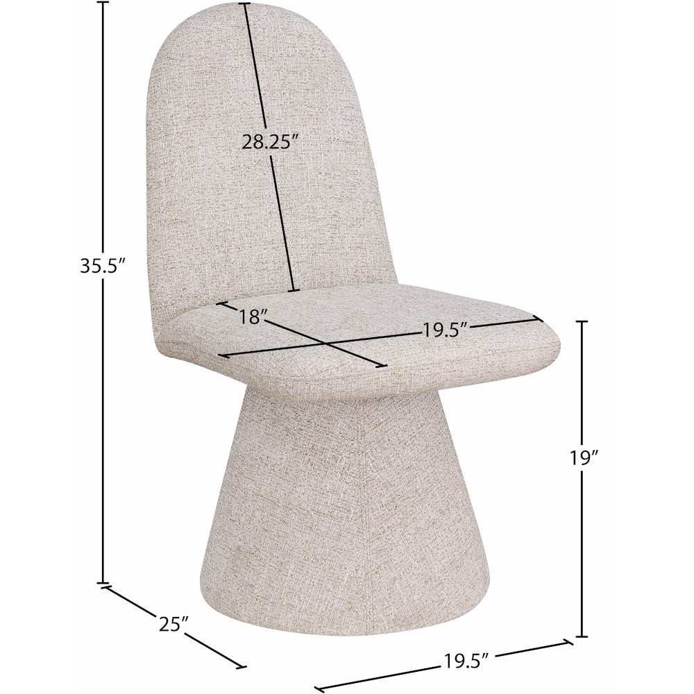 Renuar Beige Dining Chair, Set of 2. Picture 8