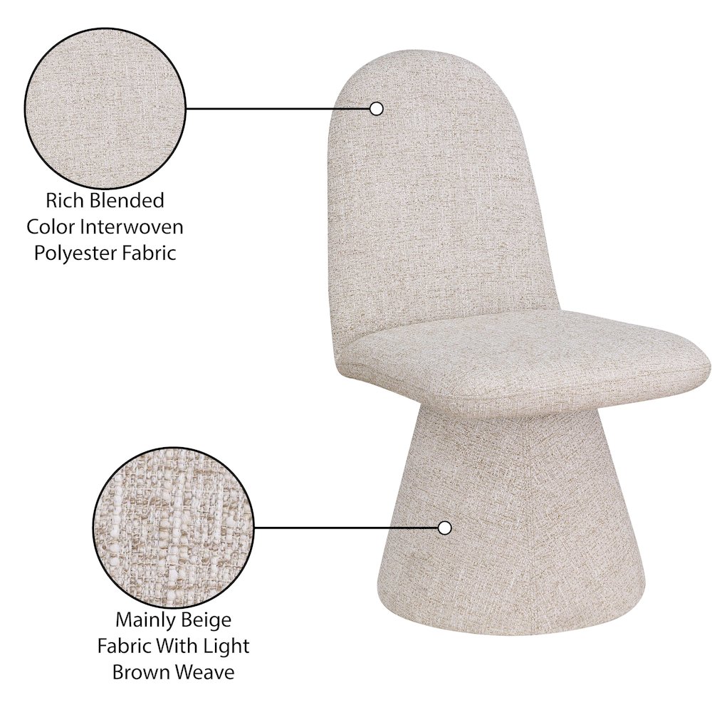 Renuar Beige Dining Chair, Set of 2. Picture 9