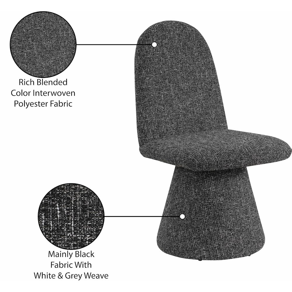 Renuar Black Dining Chair, Set of 2. Picture 9