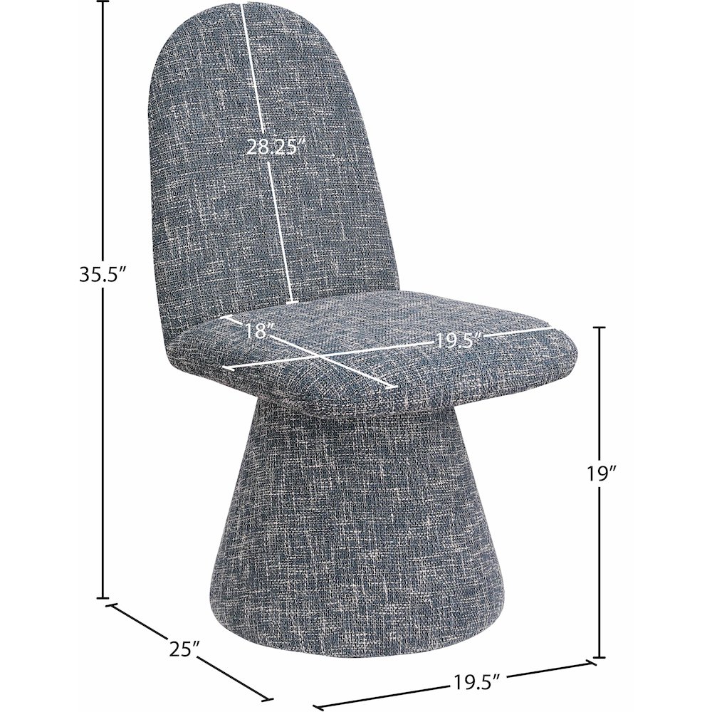 Renuar Blue Dining Chair, Set of 2. Picture 8
