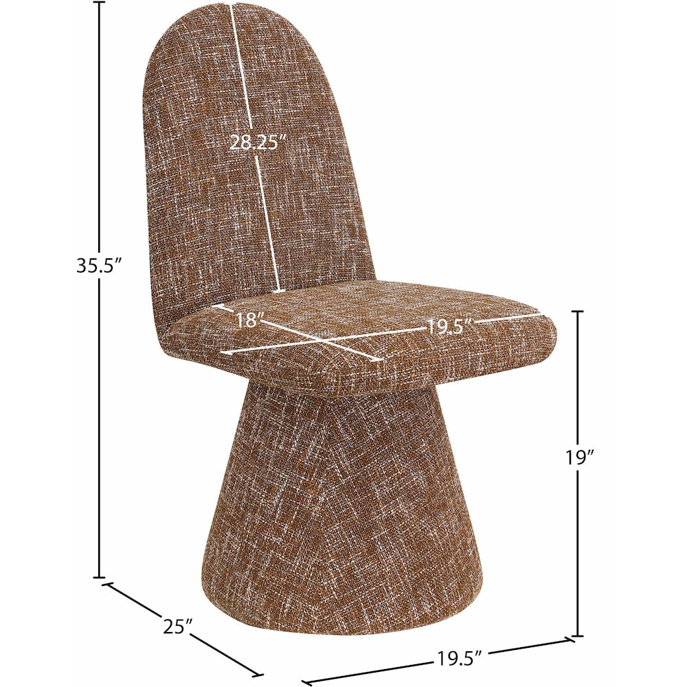 Renuar Cognac Dining Chair, Set of 2. Picture 8