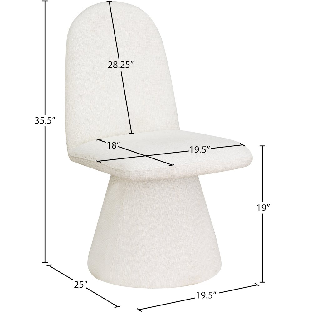 Renuar Cream Dining Chair, Set of 2. Picture 8