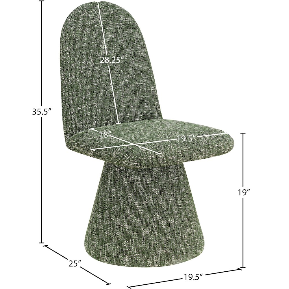 Renuar Green Dining Chair, Set of 2. Picture 8