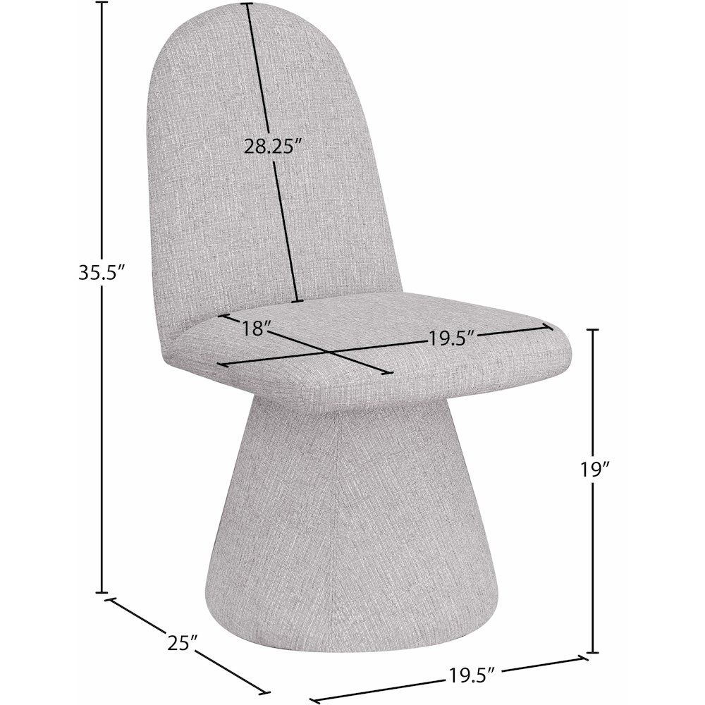 Renuar Grey Dining Chair, Set of 2. Picture 8