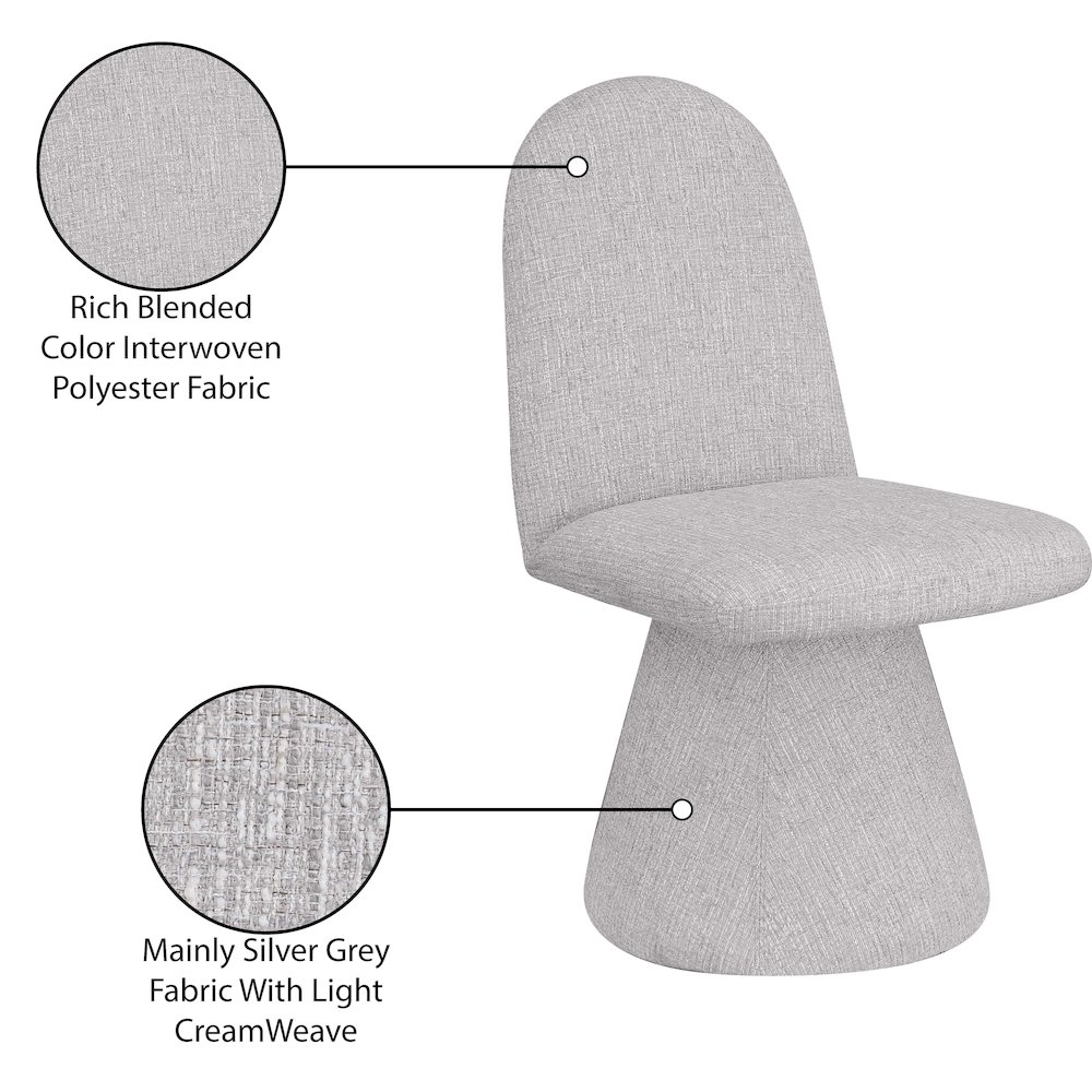 Renuar Grey Dining Chair, Set of 2. Picture 9
