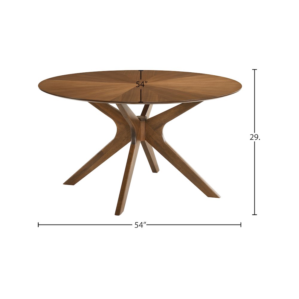 Woodson Rich Walnut Veneer Dining Table. Picture 5
