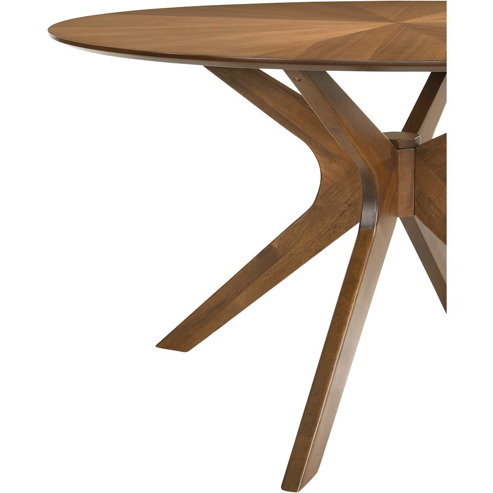 Woodson Rich Walnut Veneer Dining Table. Picture 4