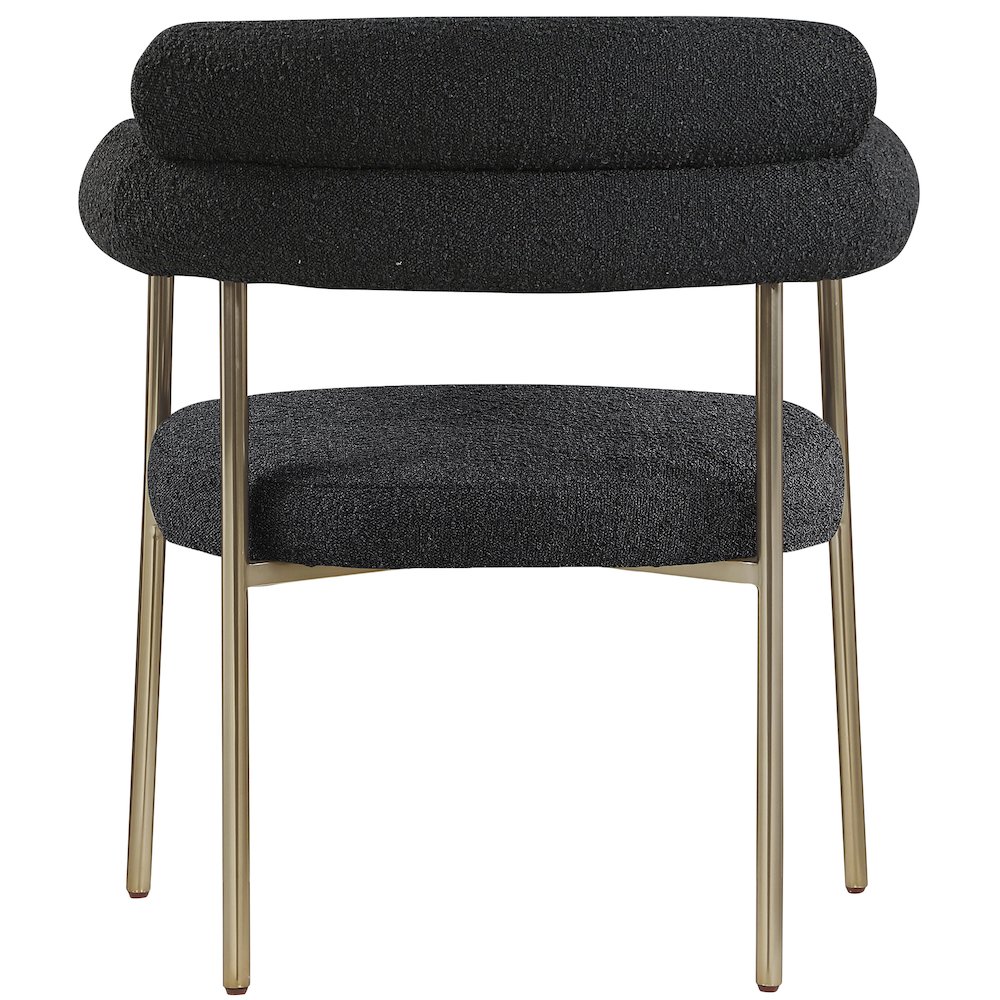 Blake Black Boucle Fabric Dining Chair, Set of 2. Picture 2