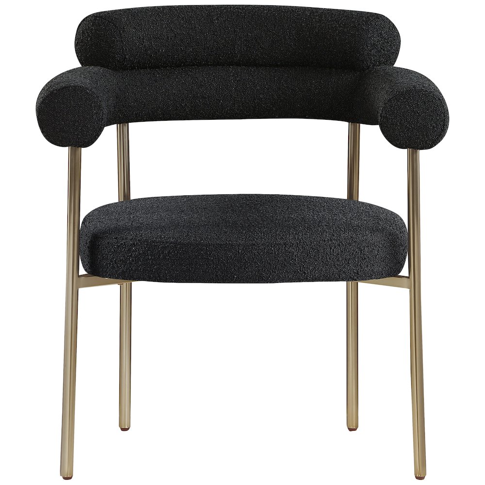 Blake Black Boucle Fabric Dining Chair, Set of 2. Picture 3
