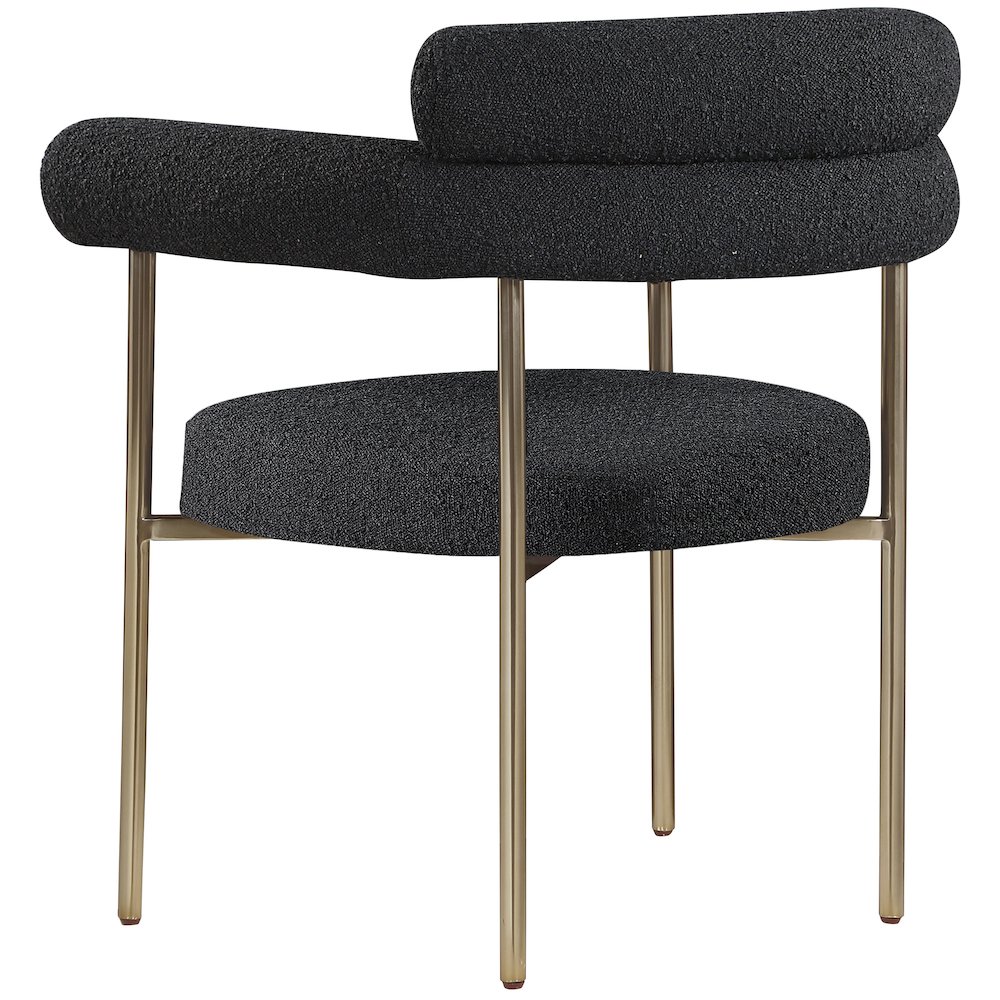 Blake Black Boucle Fabric Dining Chair, Set of 2. Picture 5