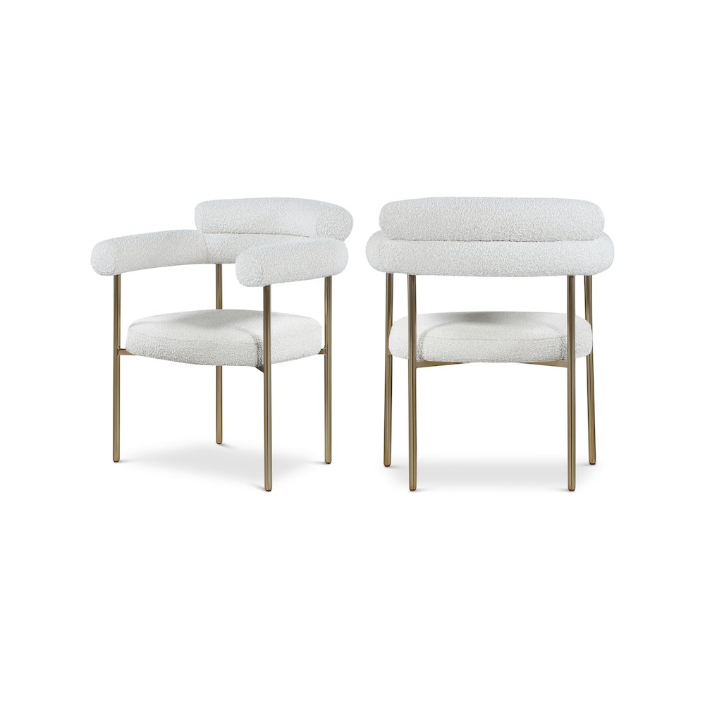 Blake Cream Boucle Fabric Dining Chair, Set of 2. Picture 1