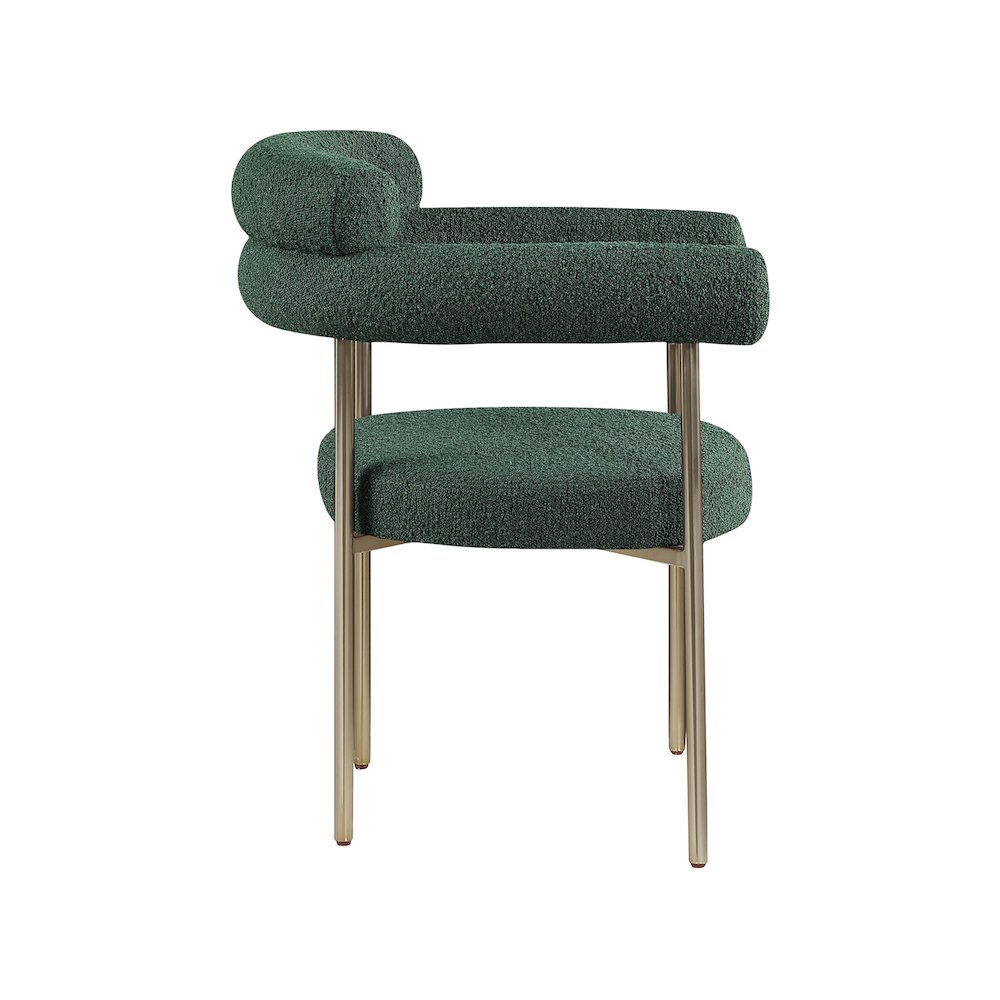 Blake Green Boucle Fabric Dining Chair, Set of 2. Picture 4