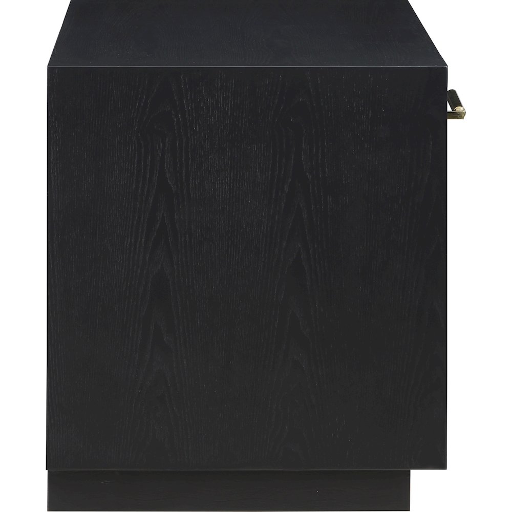 Avery Black Wood Veneer Night Stand. Picture 6