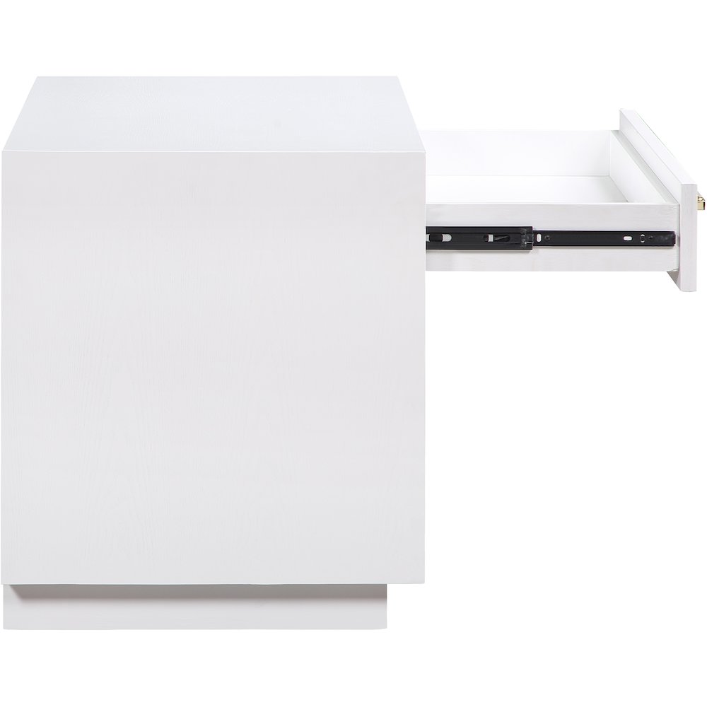 Avery White Wood Veneer Night Stand. Picture 9