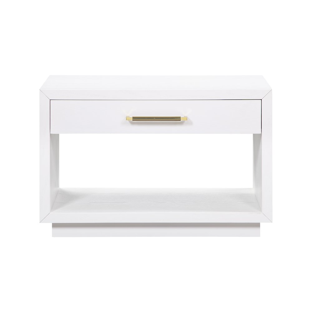 Avery White Wood Veneer Night Stand. Picture 4