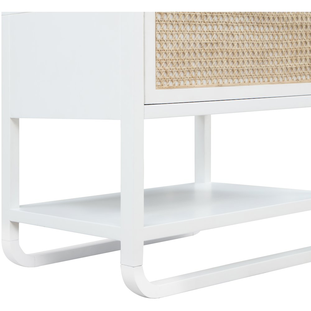 Sage White Wood Veneer Night Stand. Picture 12