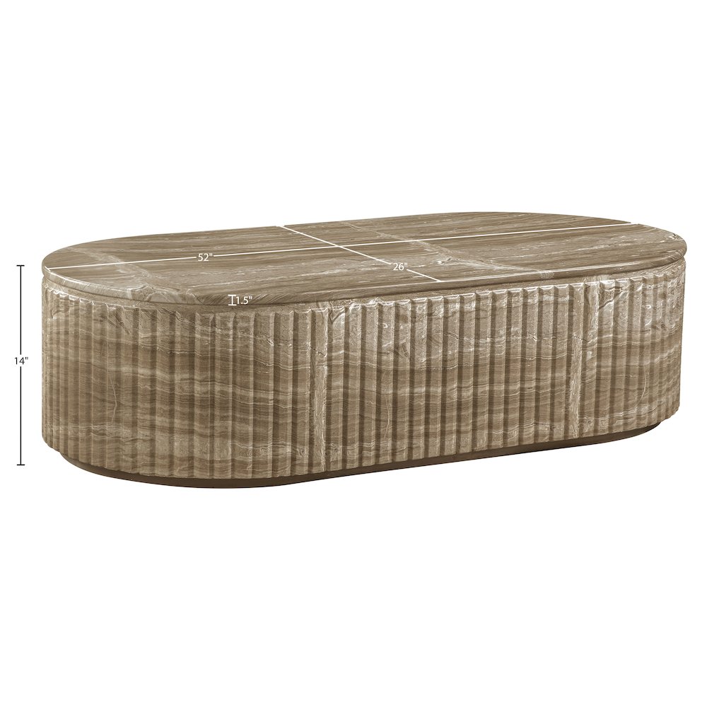 Catania Beige Concrete Indoor/Outdoor Coffee Table. Picture 7