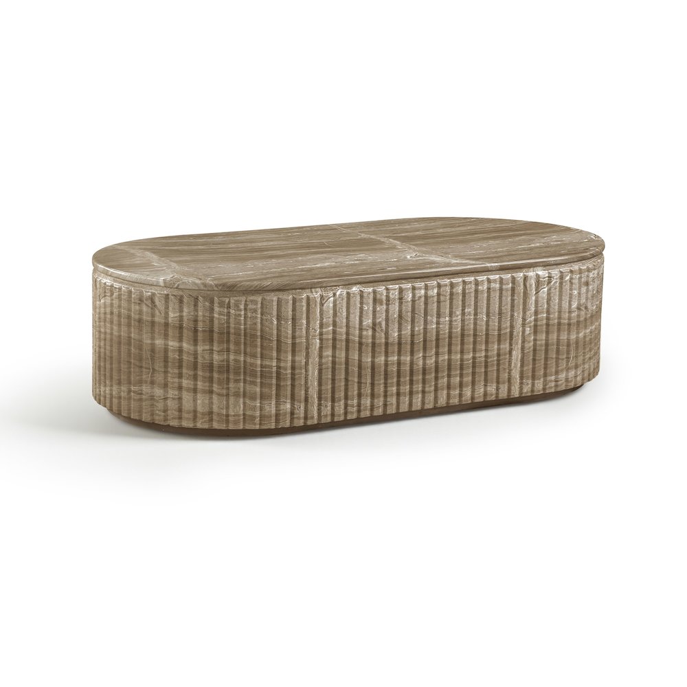 Catania Beige Concrete Indoor/Outdoor Coffee Table. Picture 1