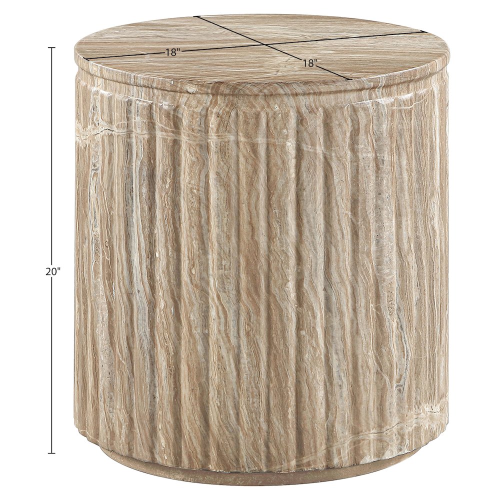 Catania Beige Concrete Indoor/Outdoor End Table. Picture 6