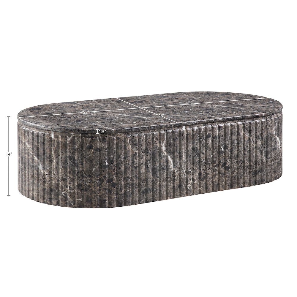 Catania Brown Concrete Indoor/Outdoor Coffee Table. Picture 7