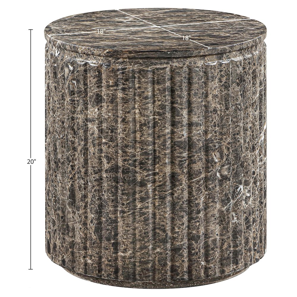 Catania Brown Concrete Indoor/Outdoor End Table. Picture 6