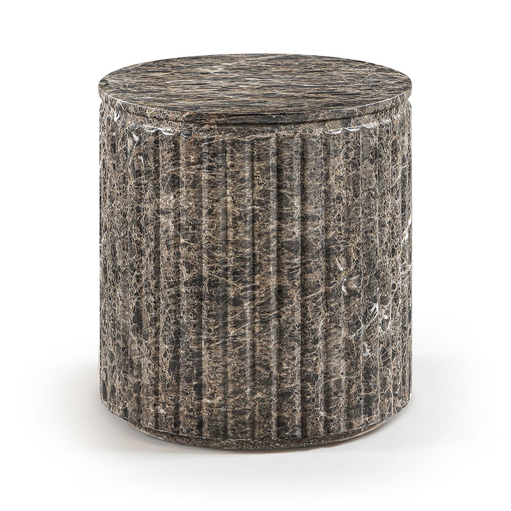 Catania Brown Concrete Indoor/Outdoor End Table. Picture 1