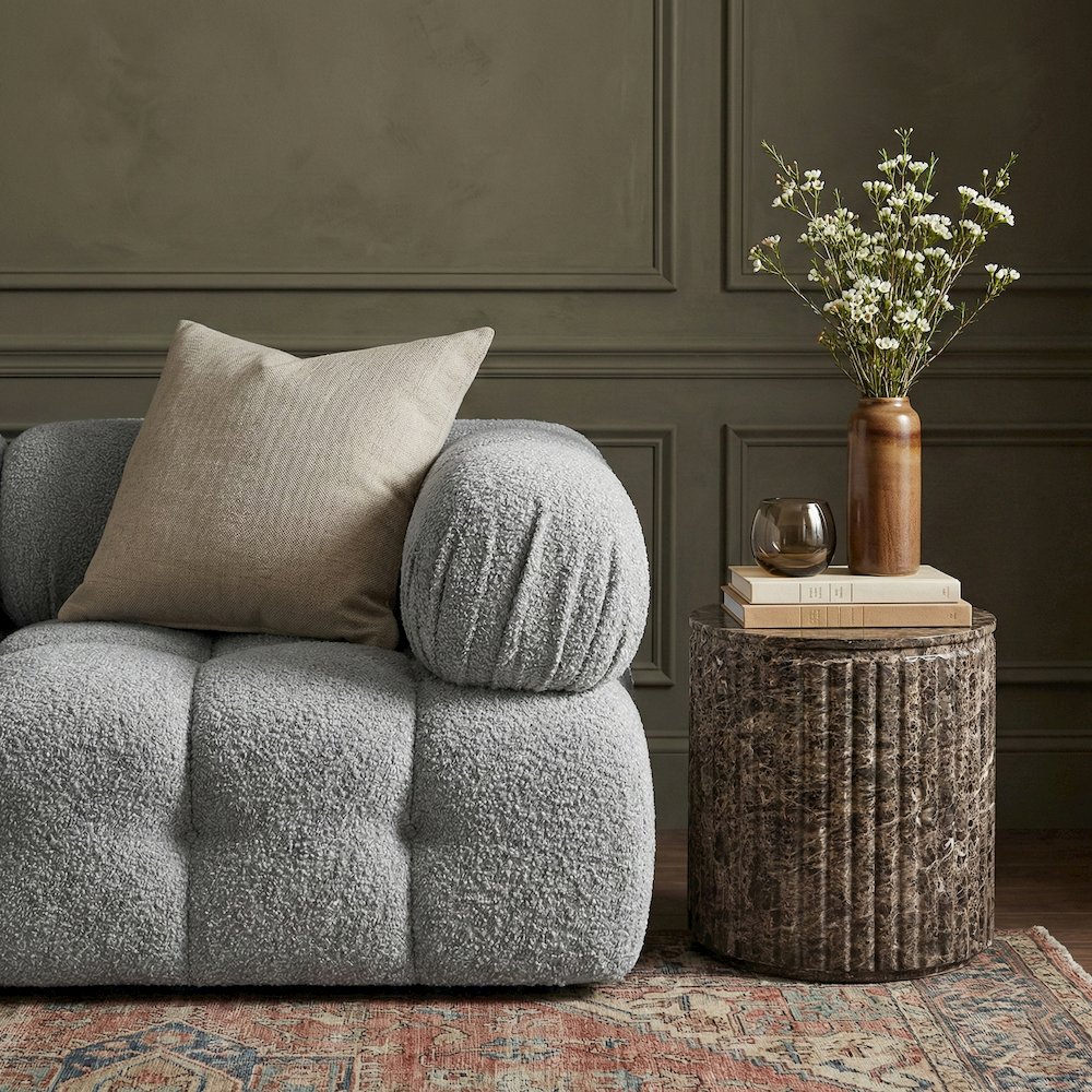 Catania Brown Concrete Indoor/Outdoor End Table. Picture 2