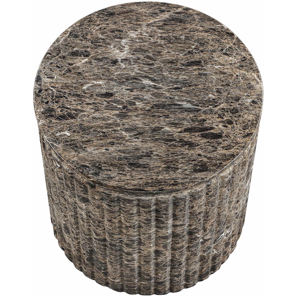 Catania Brown Concrete Indoor/Outdoor End Table. Picture 4