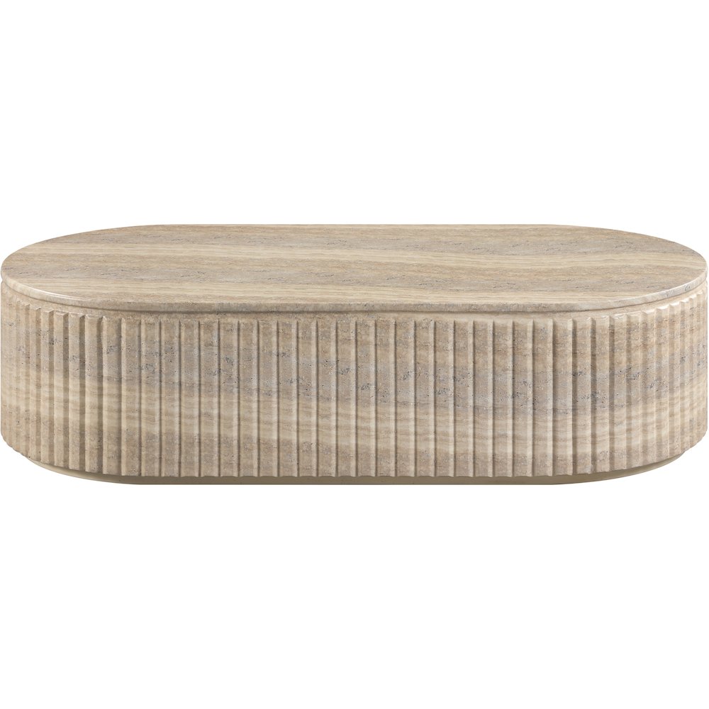 Catania Travertine Concrete Indoor/Outdoor Coffee Table. Picture 3