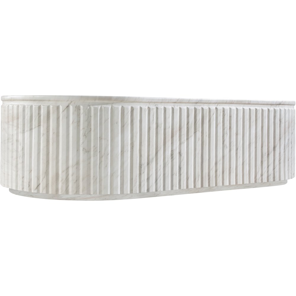 Catania White Concrete Indoor/Outdoor Coffee Table. Picture 4
