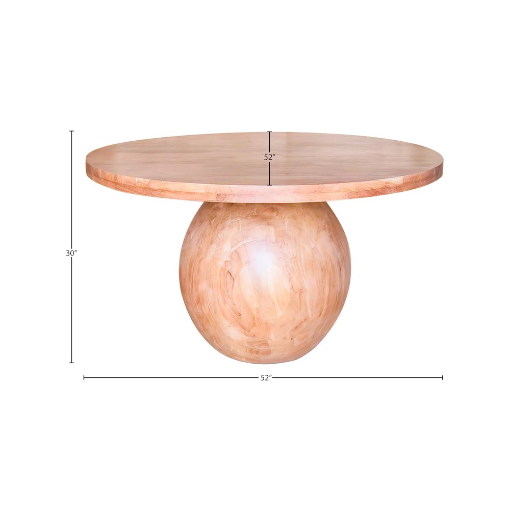 Halton Natural Acacia Wood Dining Table. Picture 6
