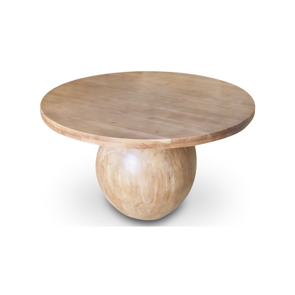 Halton Natural Acacia Wood Dining Table. Picture 2