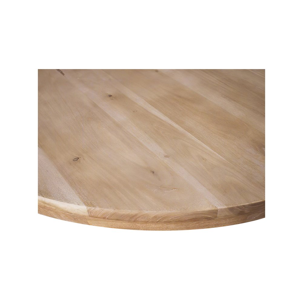 Halton Natural Acacia Wood Dining Table. Picture 4