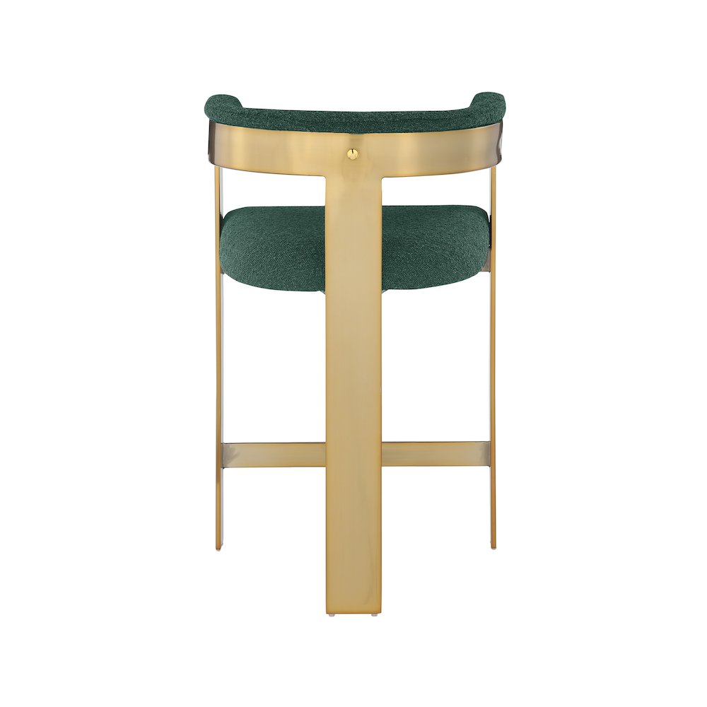 Romeo Green Boucle Fabric Counter Stool, Set of 2. Picture 2