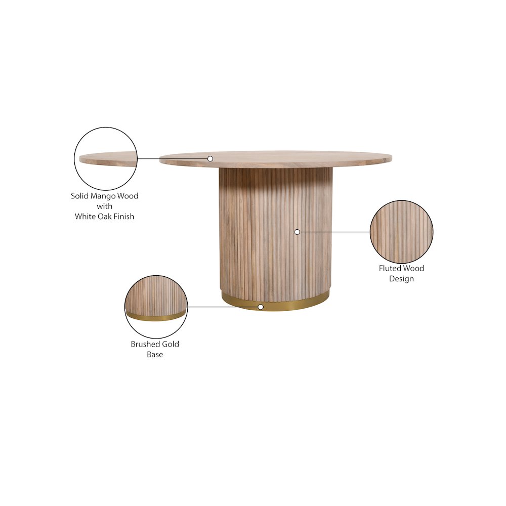 Oakhill Natural Dining Table. Picture 8
