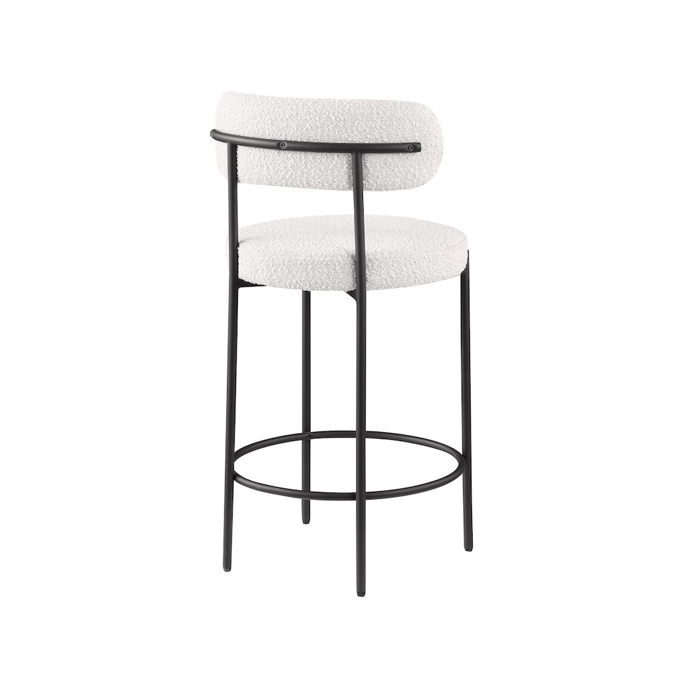 Beacon Cream Boucle Fabric Stool, Set of 2. Picture 2