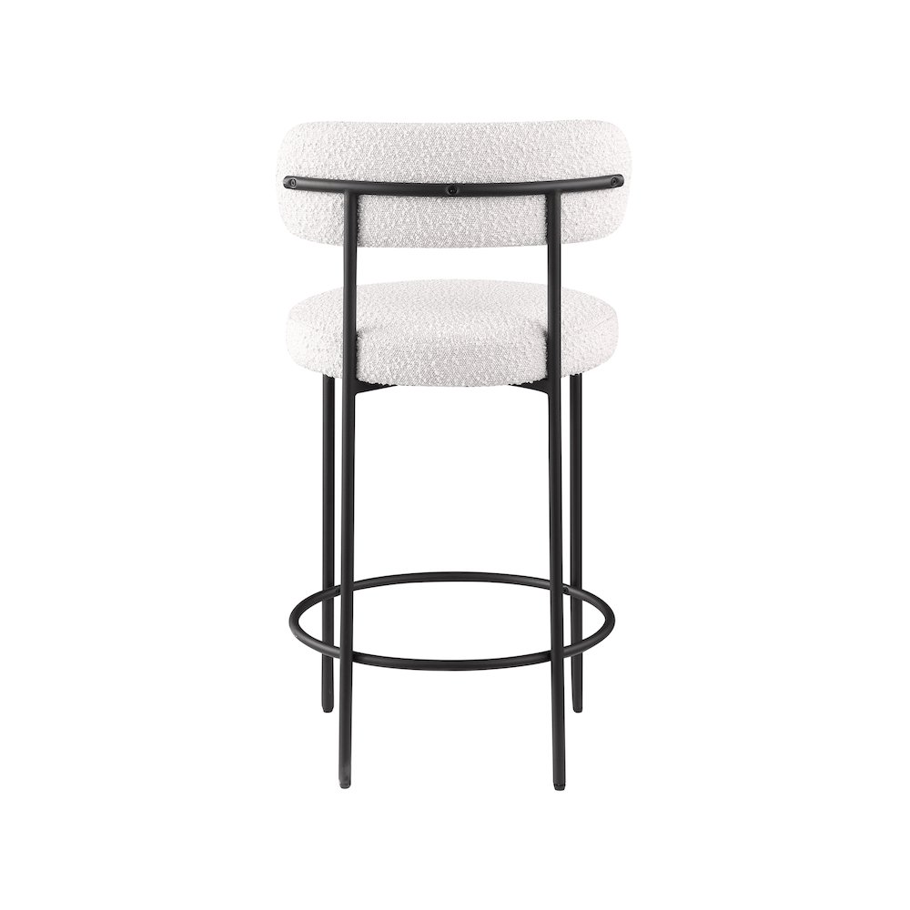 Beacon Cream Boucle Fabric Stool, Set of 2. Picture 4