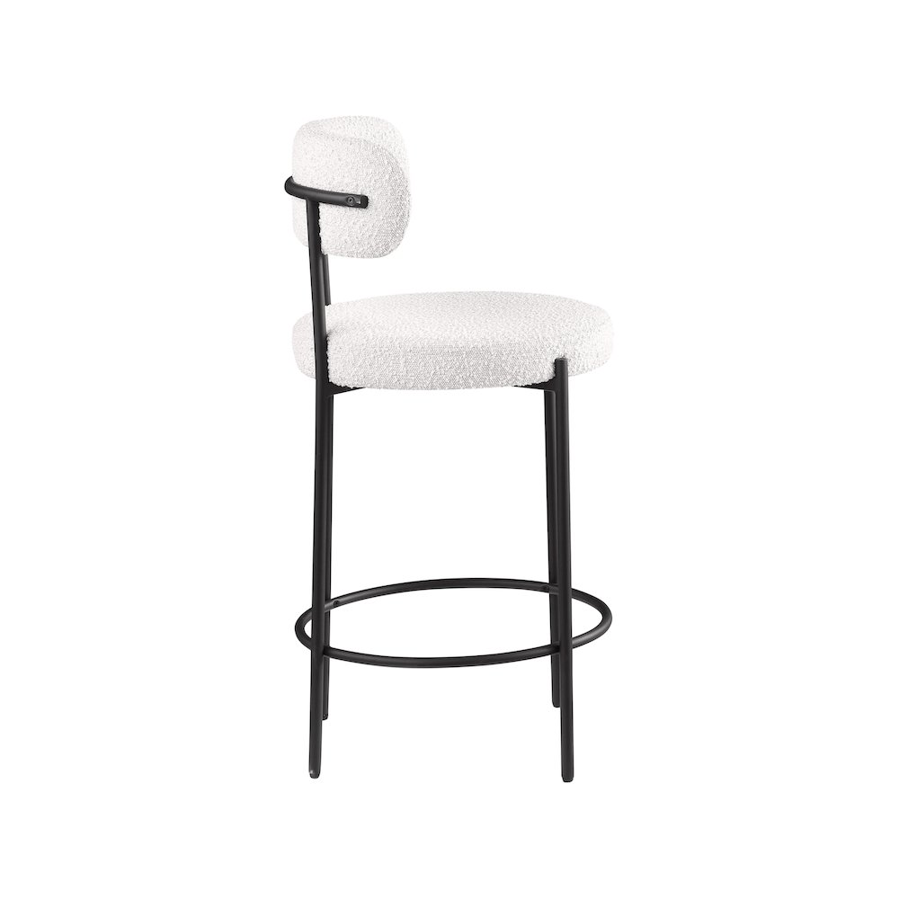 Beacon Cream Boucle Fabric Stool, Set of 2. Picture 5