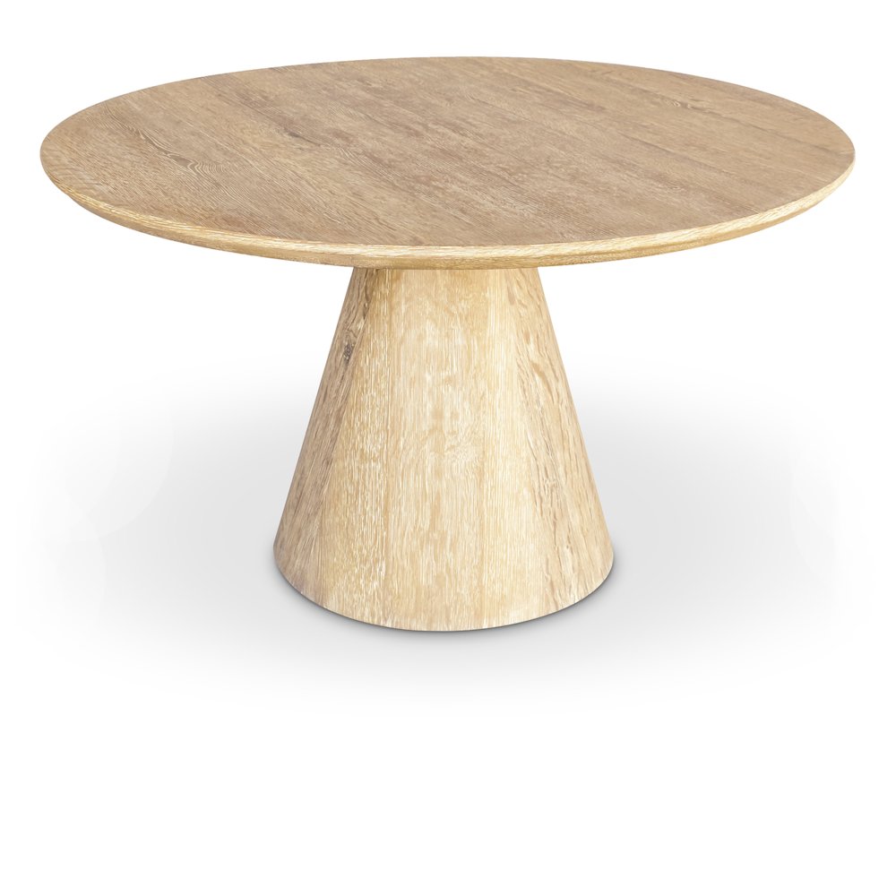 Linette White Oak Dining Table. Picture 1