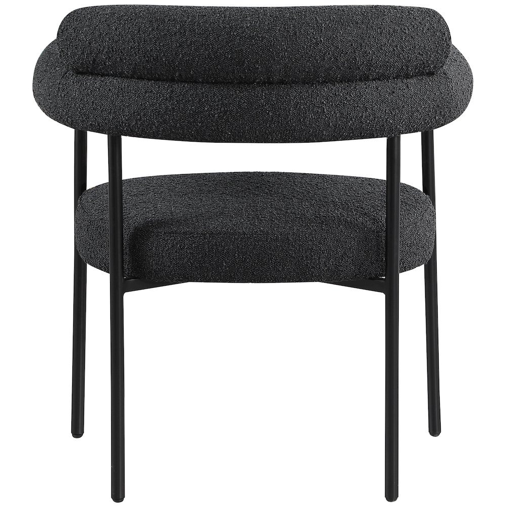 Blake Black Boucle Fabric Dining Chair, Set of 2. Picture 2
